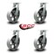 Service Caster 12'' Extra Heavy Duty Semi Steel Cast Iron Wheel Swivel Caster , 4PK CRAN-SCC-KP92S1230-SSR-4 - alternate 5